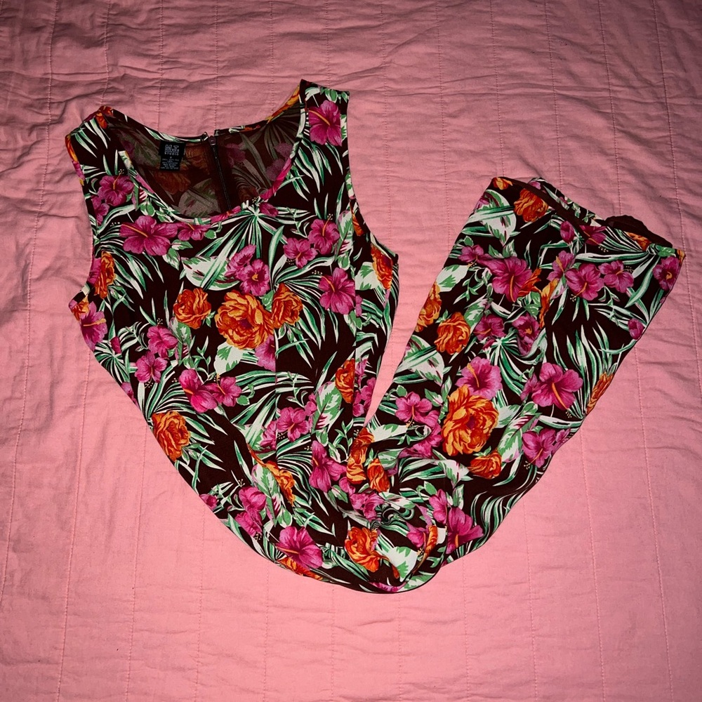 Morgan Taylor Brown Floral Silk Dress